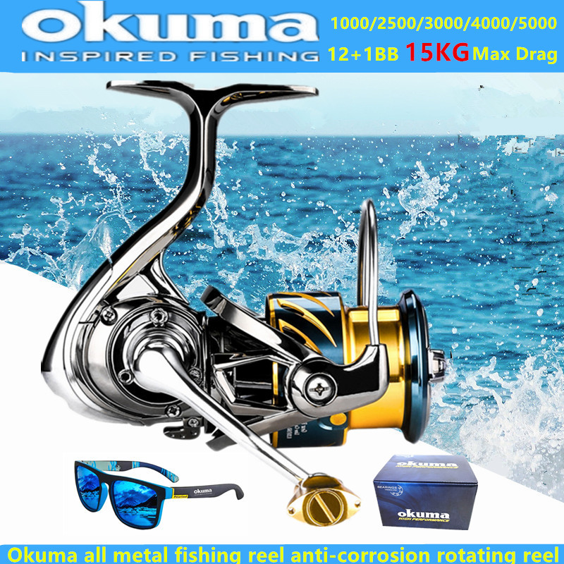 Conventional Reel - Okuma Volledig Metalen Visserijmolen 12+1BB15KG Max