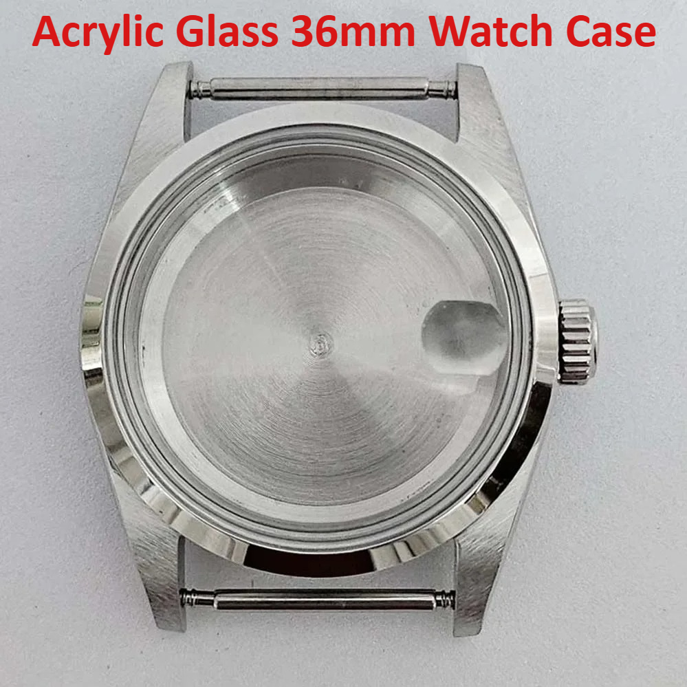 Reel Case - Acrylglas 36 mm horlogekast vergrootglas transparant/dichte