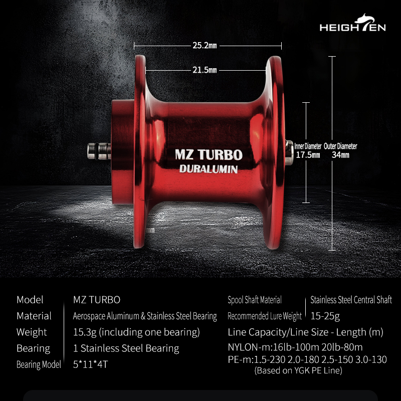 HEIGHTEN Tweefasige MZ Turbo R - Reel Spare Spool recensie en prijs
